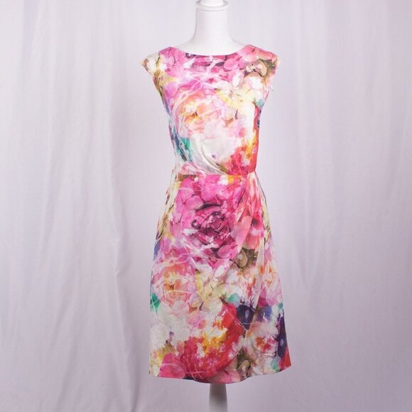 Suzi Chin for Maggy Boutique Dresses & Skirts - SUZI CHIN FOR MAGGY BOUTIQUE 100% Linen Draped Dress Size 14